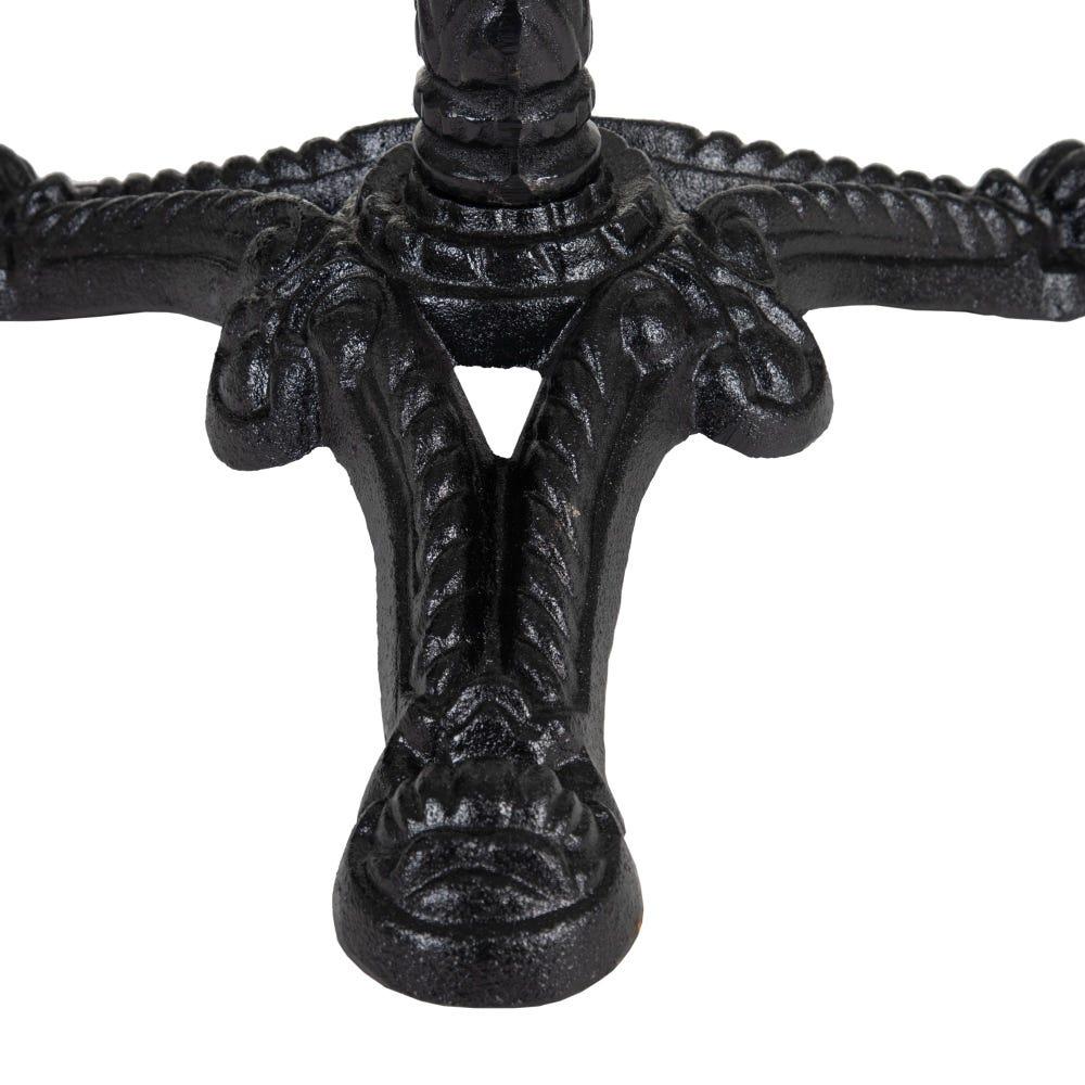 Lolahome Mesa Auxiliar Redonda De Mármol Y Metal De 71x60x60 Cm