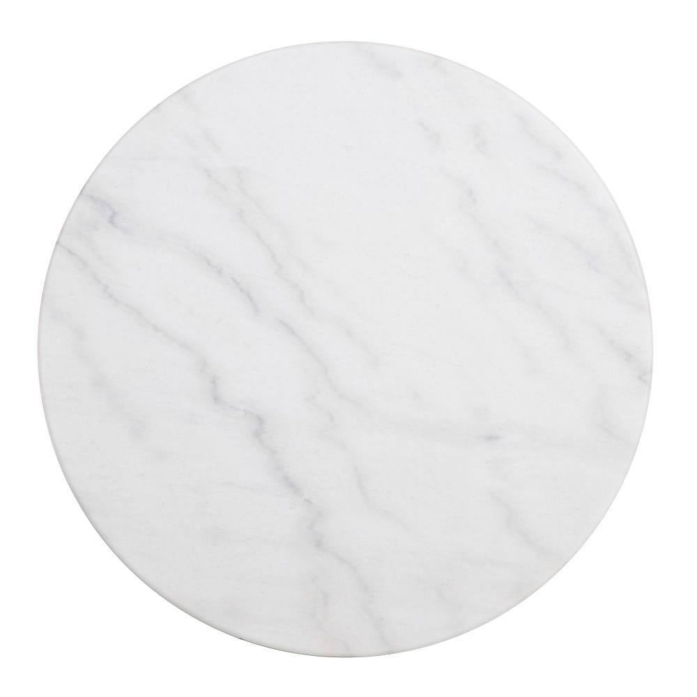 lolahome Mesa auxiliar redonda de mármol y metal de 71x60x60 cm