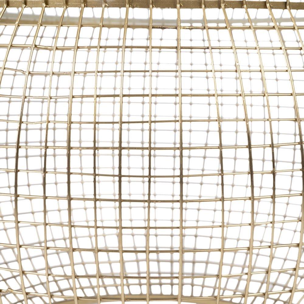 Lolahome Mesa De Centro Red Dorada Con Cristal De 74 Cm