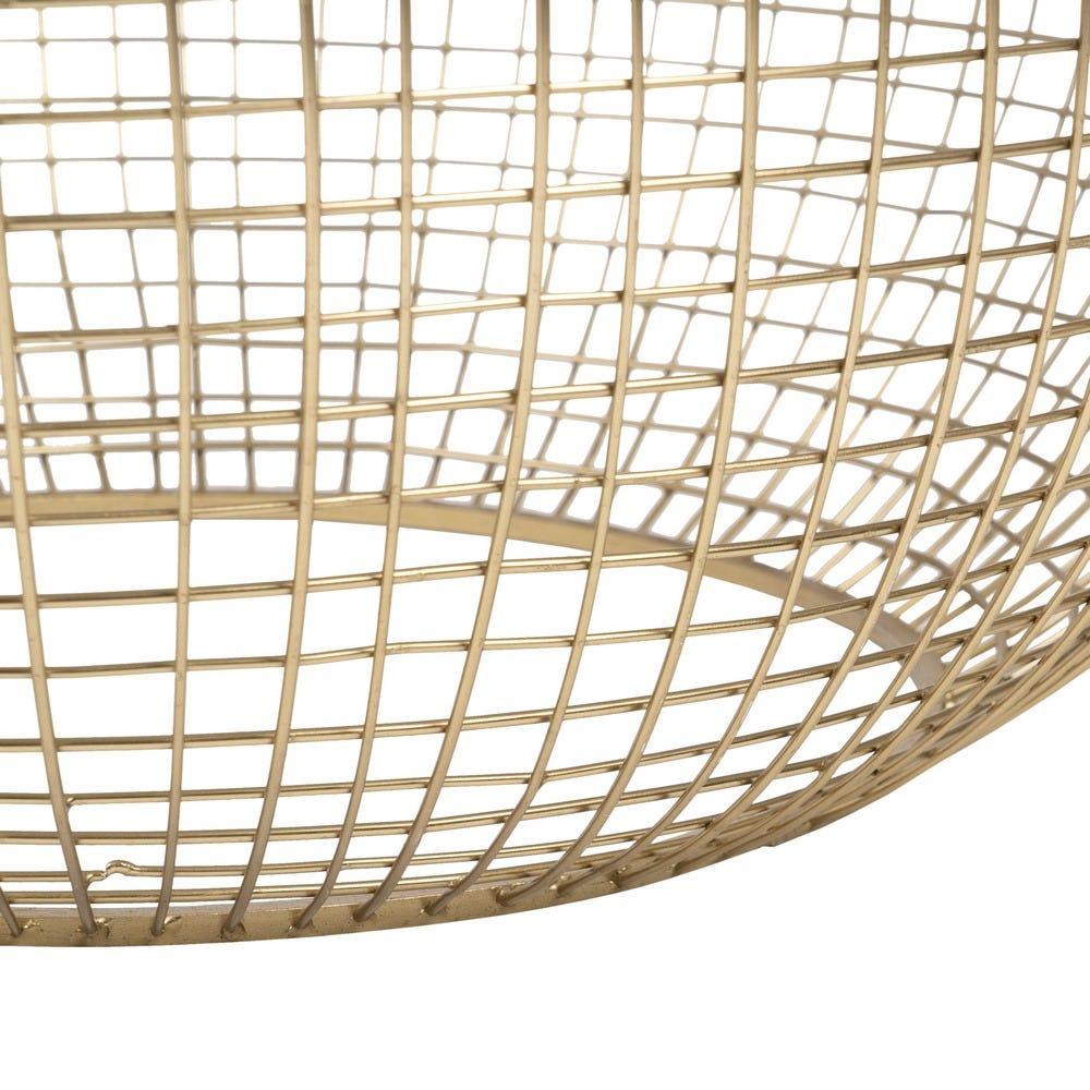 Lolahome Mesa De Centro Red Dorada Con Cristal De 74 Cm