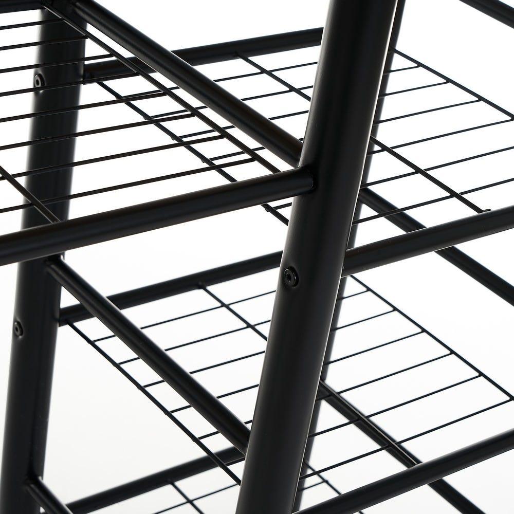 Lolahome Mesa De Cocina Alta Con 2 Taburetes Plegables Negro Y Natural