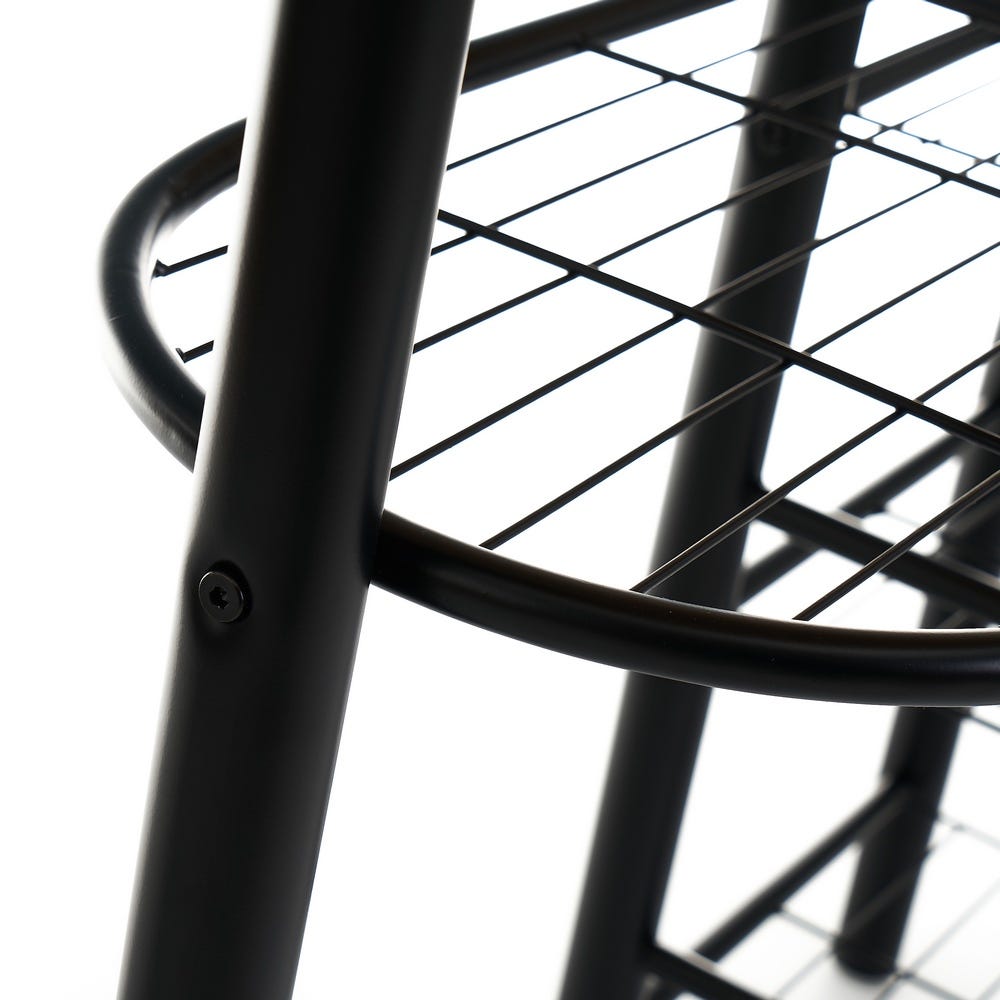 Lolahome Mesa De Cocina Alta Con 2 Taburetes Plegables Negro Y Natural