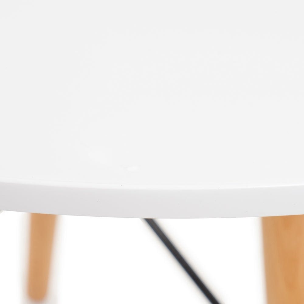 Lolahome Mesa De Cocina Para 4 Personas De Madera Blanca De Ø 80x74 Cm