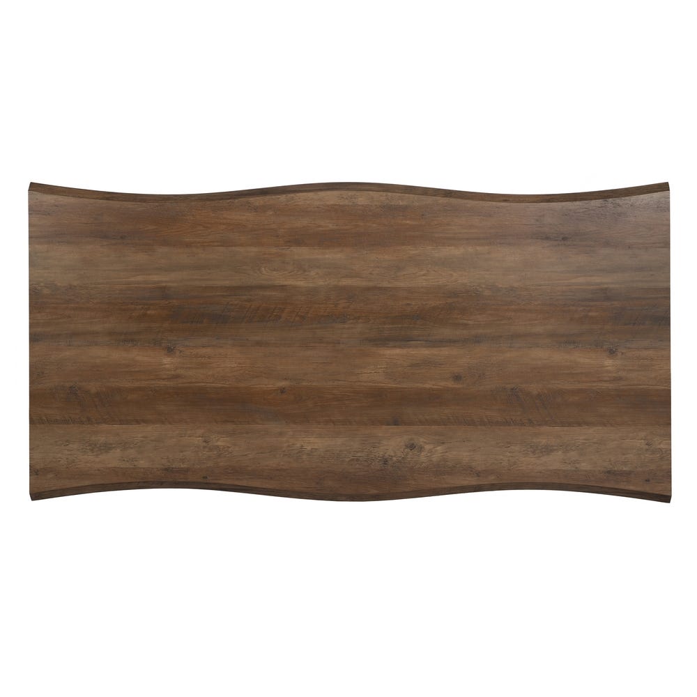 Lolahome Mesa De Comedor Tronco De 180x90 Cm Negra Y Marrón