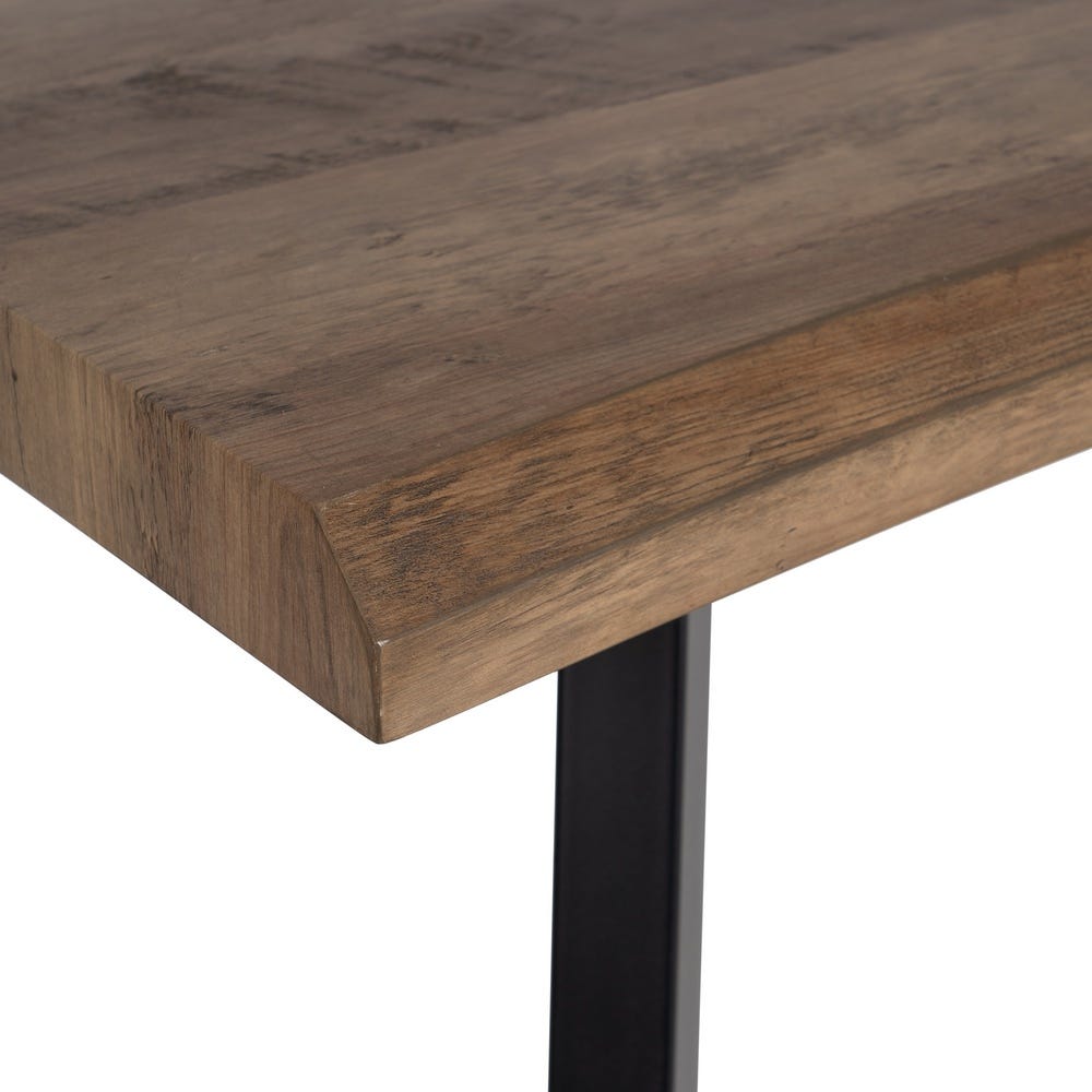 Lolahome Mesa De Comedor Tronco De 180x90 Cm Negra Y Marrón