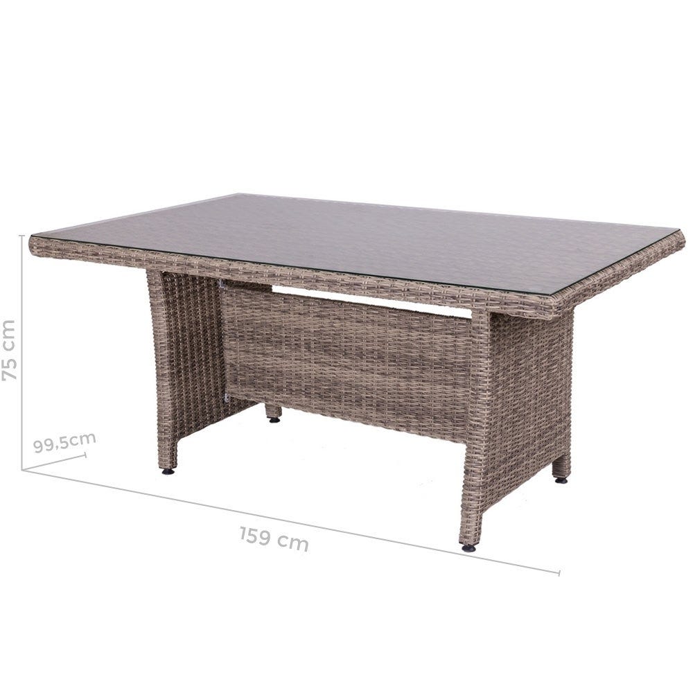 Lolahome Mesa De Jardín De Comedor Patsy De 160x100 Cm