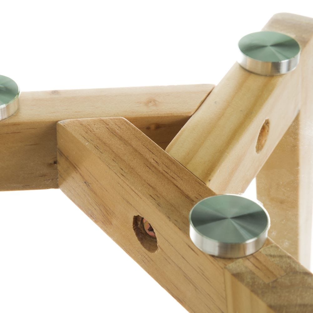 lolahome Mesita auxiliar de madera marrón de 40x40x40 cm