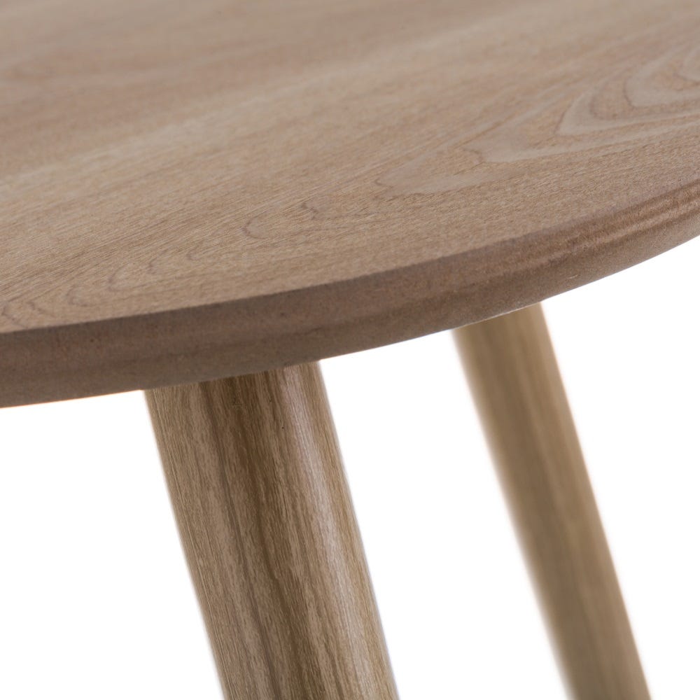 lolahome Mesita auxiliar de madera marrón de 51x60x60 cm