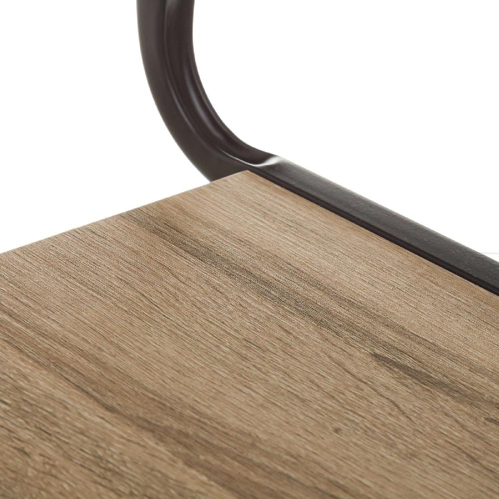 Lolahome Mesita Auxiliar De Metal Negra De 65x40x27 Cm