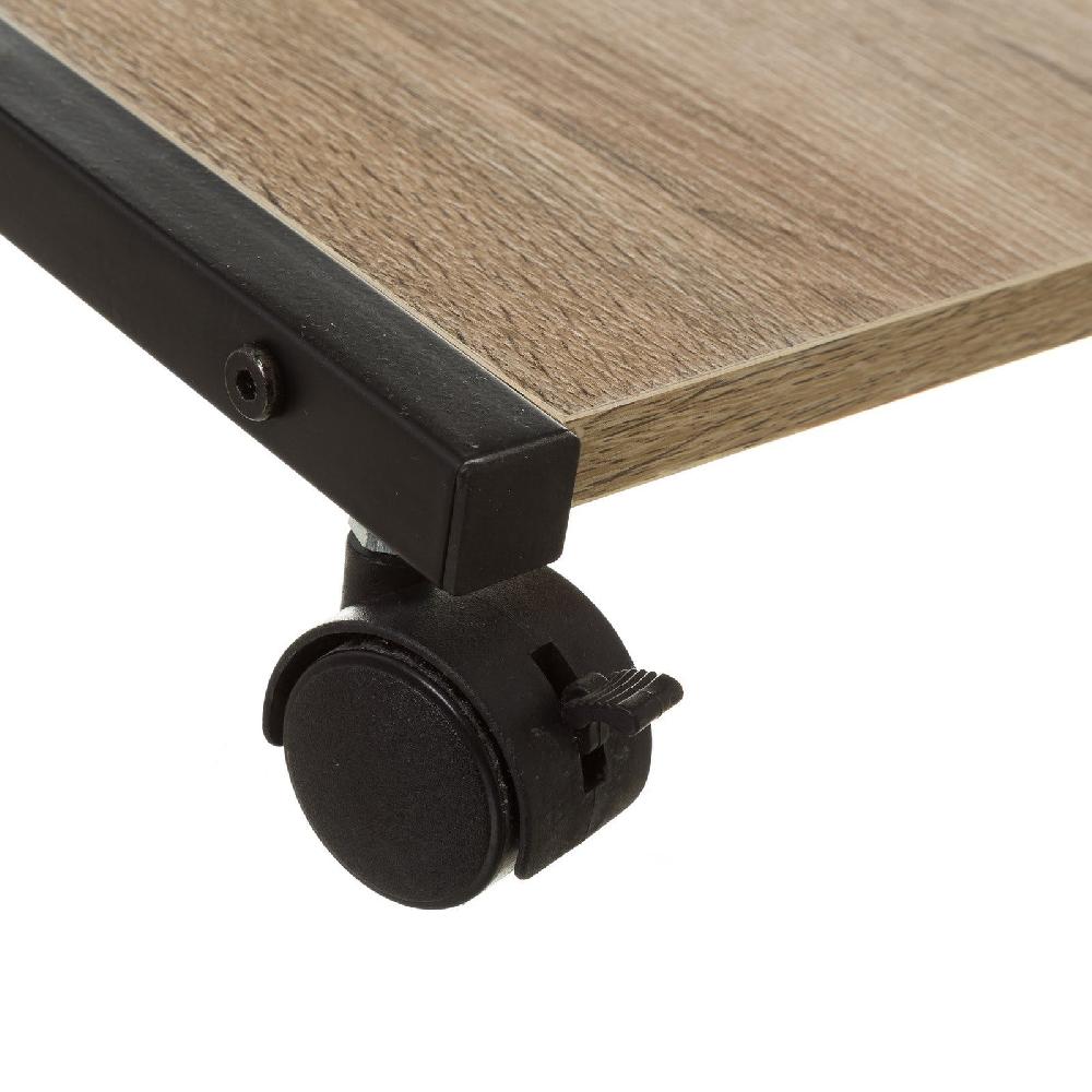 lolahome Mesita auxiliar de metal negra de 65x40x27 cm