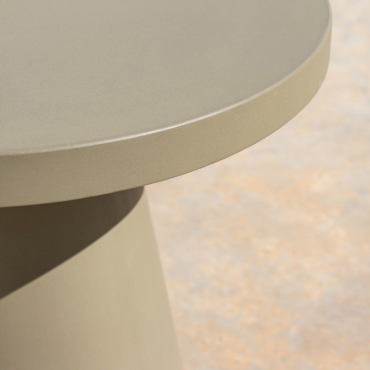 Lolahome Mesita De Jardín Redonda Bacoli De Cemento Verde De Ø 45 Cm