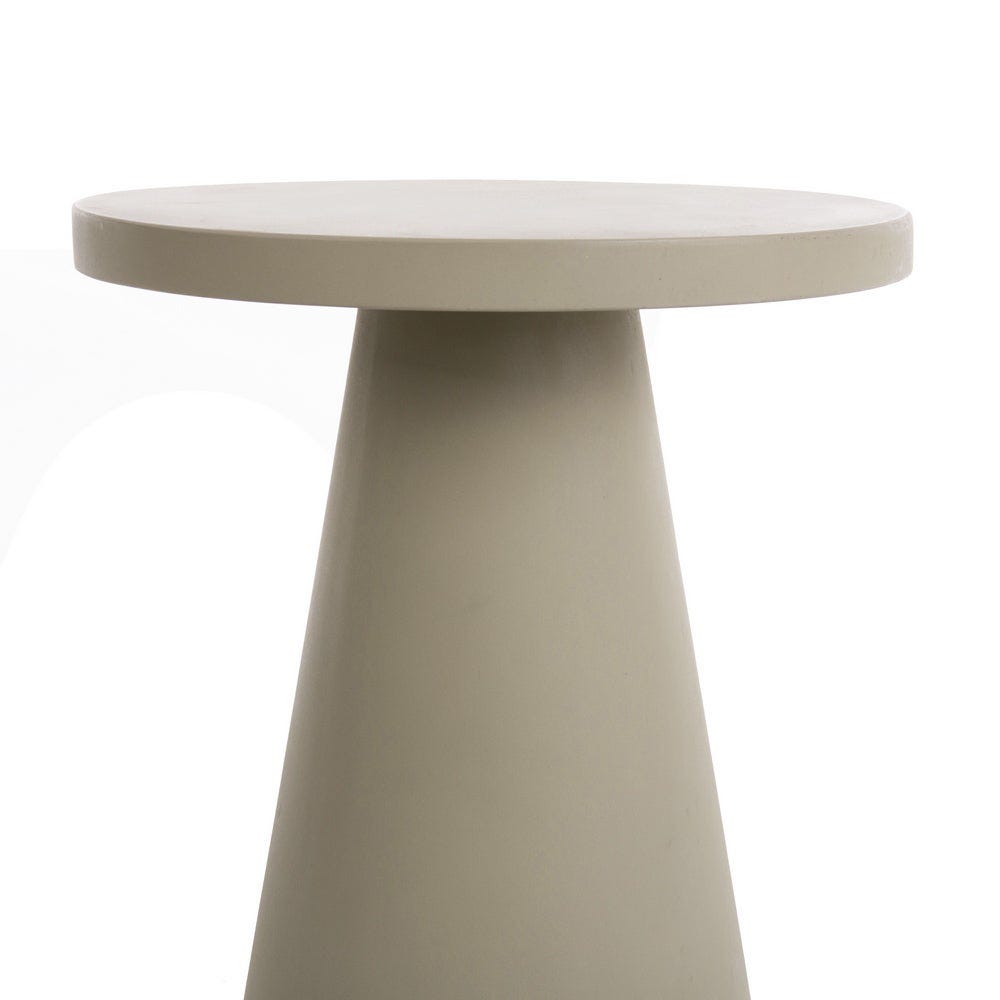 Lolahome Mesita De Jardín Redonda Bacoli De Cemento Verde De Ø 45 Cm