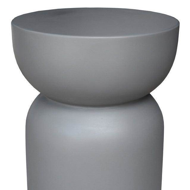 Lolahome Mesita De Jardín Redonda De Diseño Bacoli De Cemento Gris