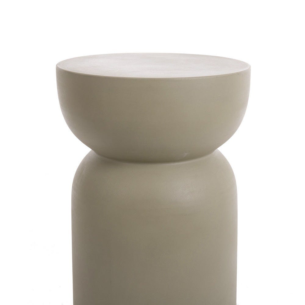 Lolahome Mesita De Jardín Redonda De Diseño Bacoli De Cemento Verde