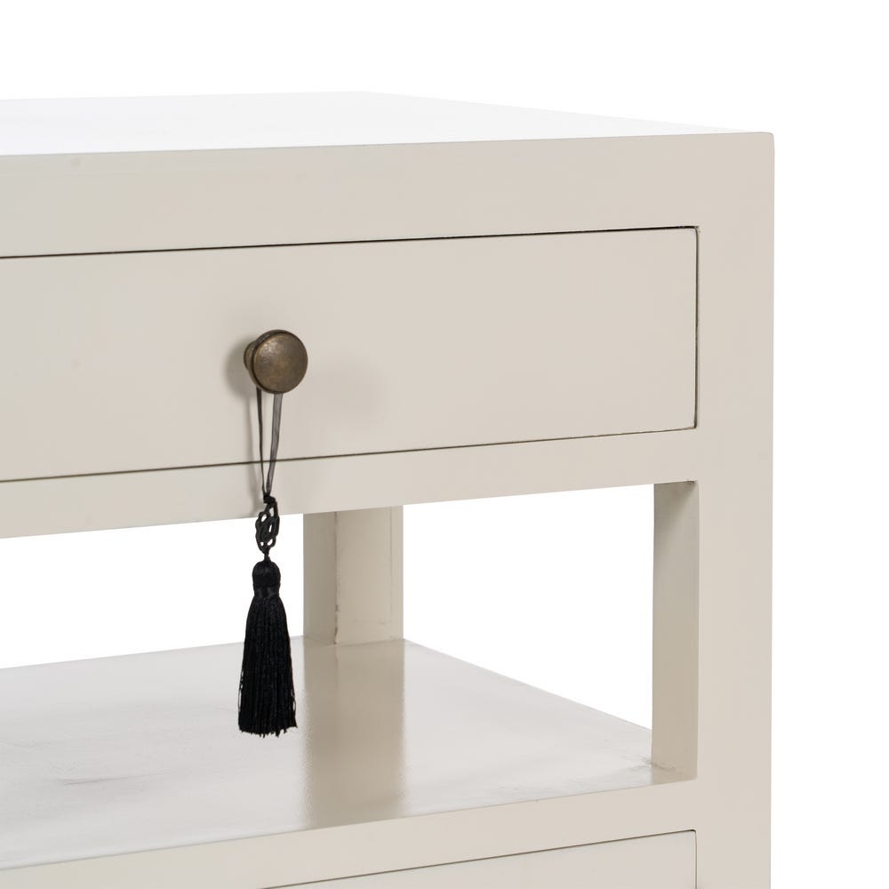 Lolahome Mesita De Noche Con 1 Cajón Y 2 Puertas Blanca De Madera De 50x40x66 Cm