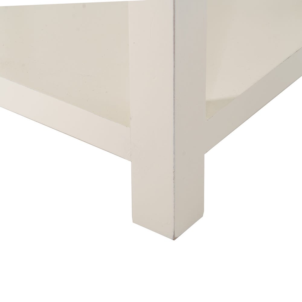 Lolahome Mesita De Noche Con 2 Cajones Blanca De Madera De 45x30x66 Cm