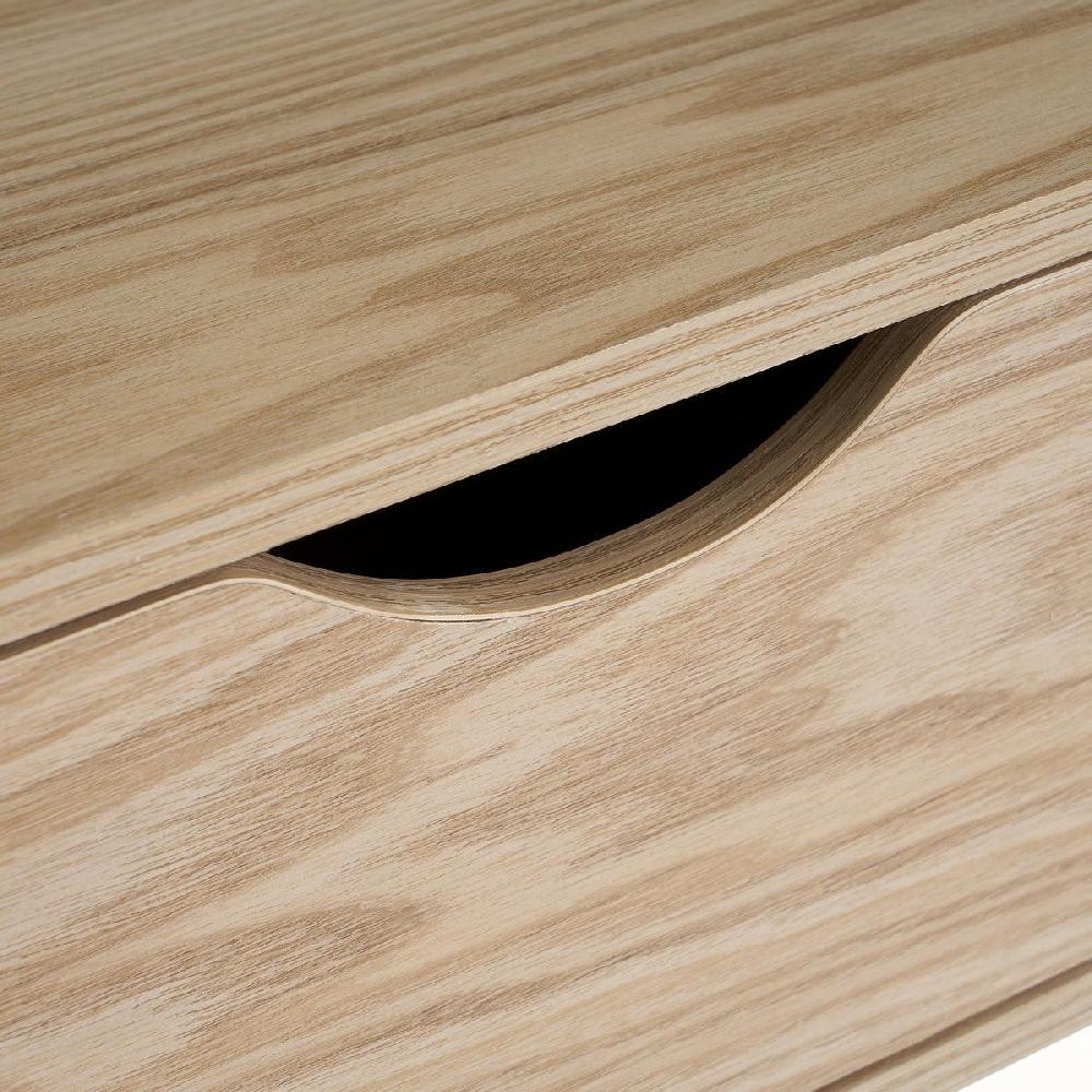 Lolahome Mesita De Noche De 1 Cajón Beige De Madera MDF De 40x30x57 Cm