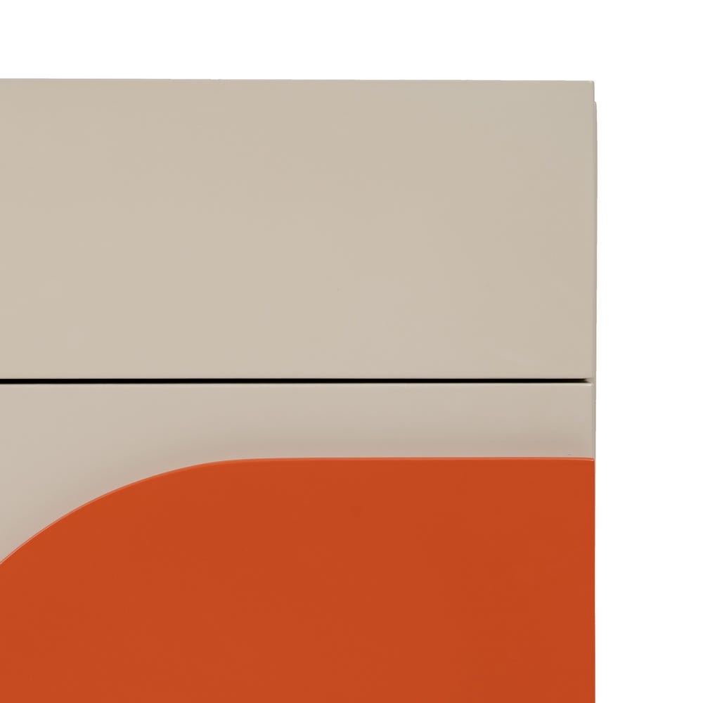 Lolahome Mesita De Noche De 1 Cajón Y 1 Puerta De Madera Y Metal Beige De 40x31x66 Cm