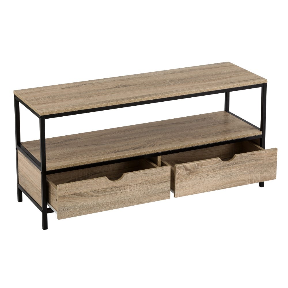 Lolahome Mueble TV Urban Con 2 Cajones De Acero Y Madera