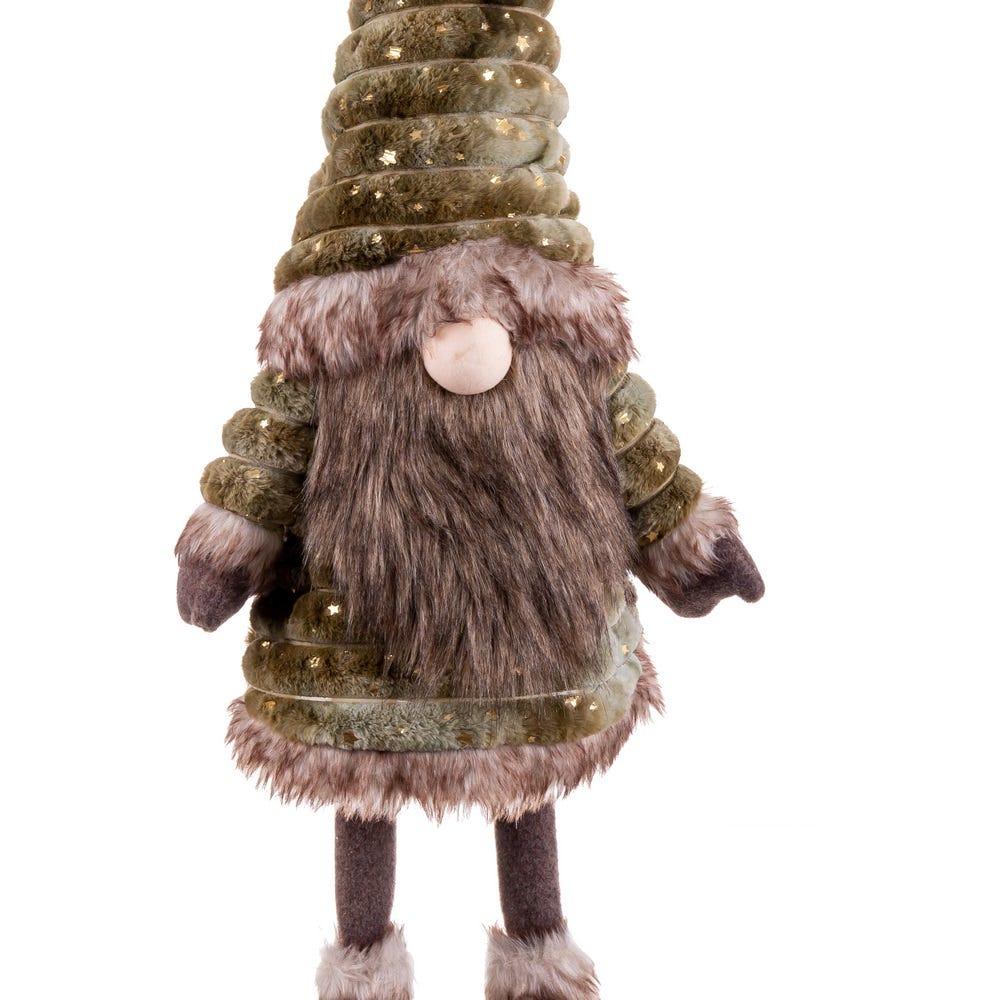 lolahome Muñeco de Navidad duende de tela marrón de 94 cm