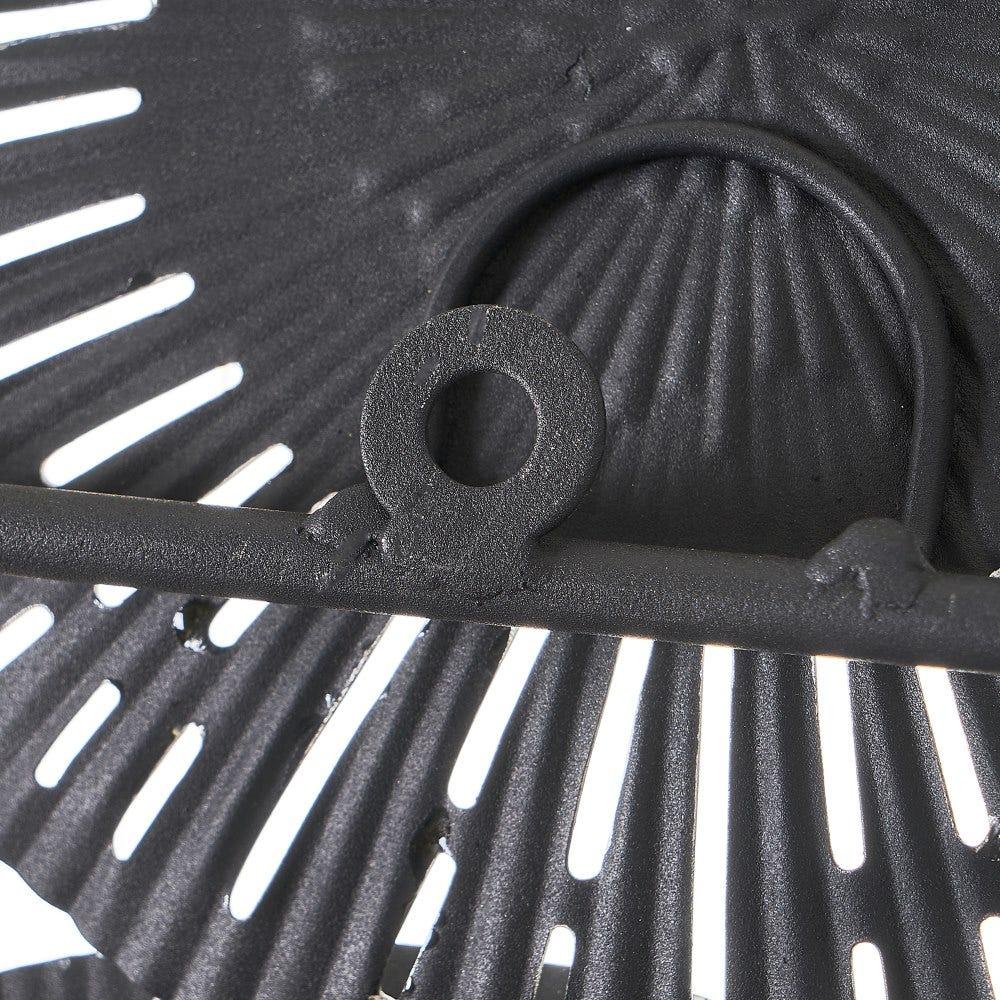 Lolahome Mural De Círculos De Hierro Negro Y Dorado De 122x50 Cm