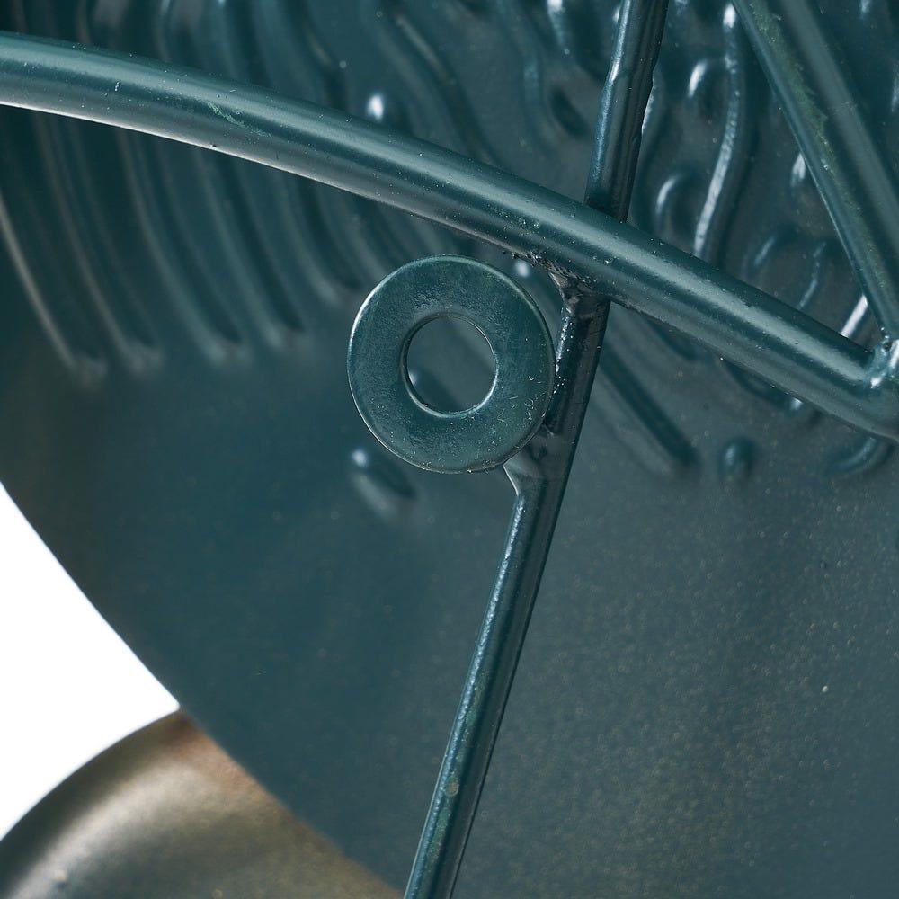 Lolahome Mural De Círculos De Metal Dorado Y Azul De 88x48 Cm