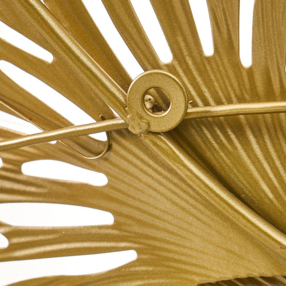 Lolahome Mural De Flores De Metal Dorado Y Cobre De 100x48 Cm