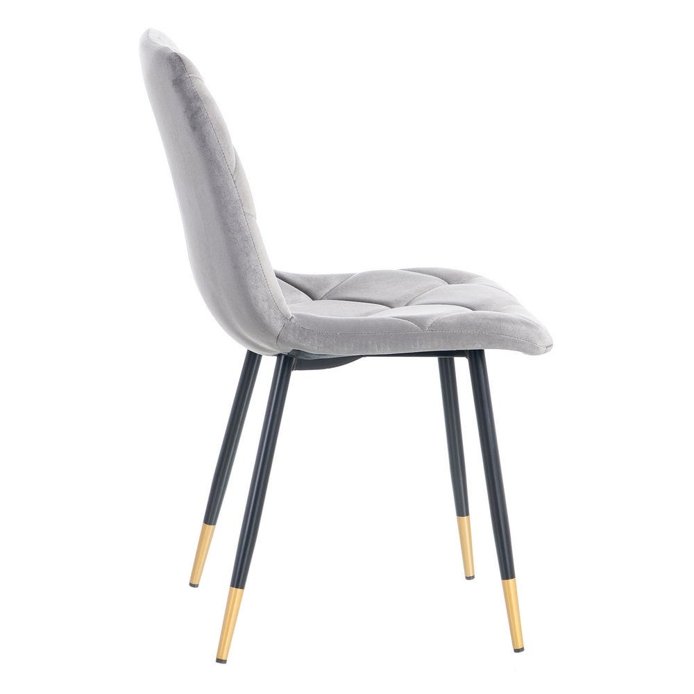 Lolahome Pack De 4 Sillas De Comedor Rombos De Terciopelo De 45x50x86 Cm