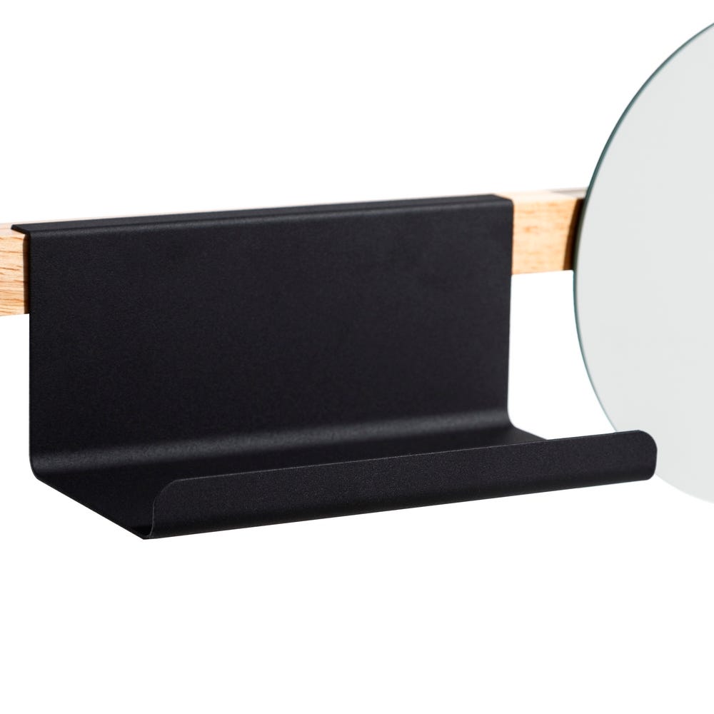 Lolahome Perchero De Pared De Madera De 75 Cm Con Espejo