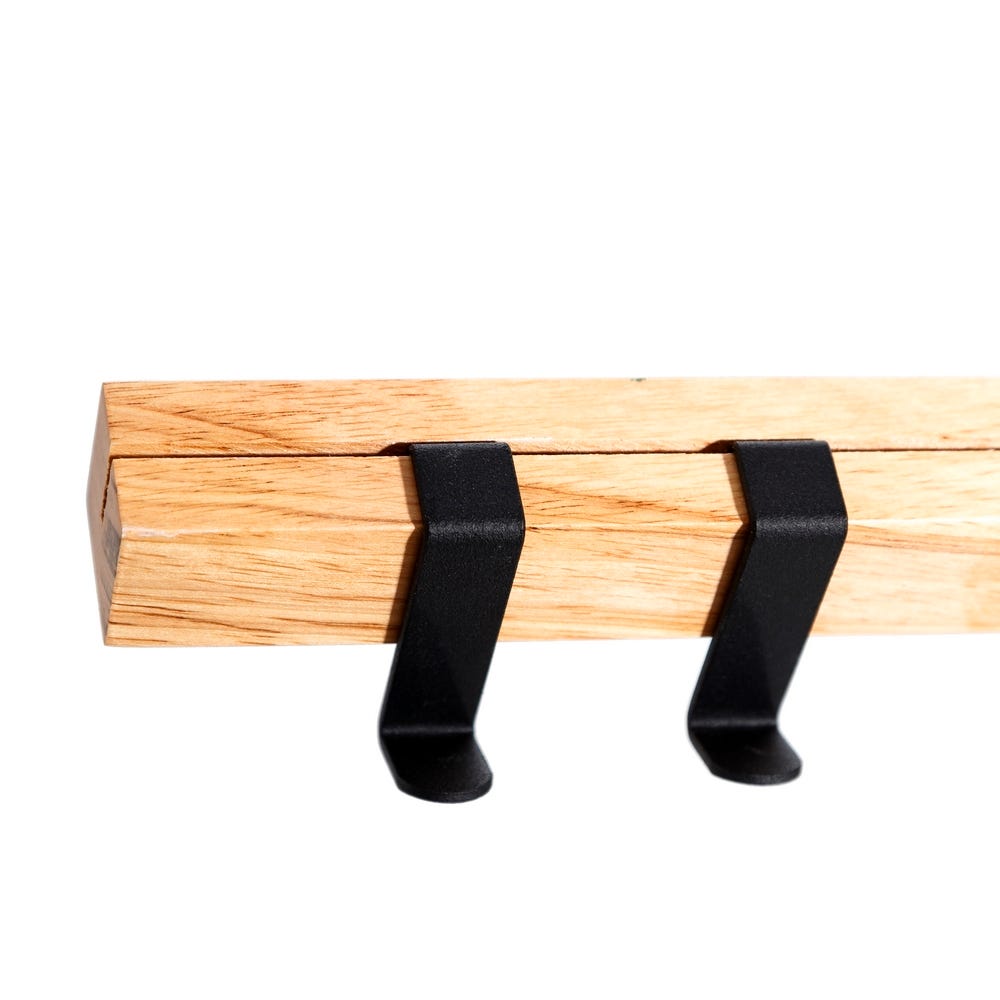 Lolahome Perchero De Pared De Madera De 75 Cm Con Espejo