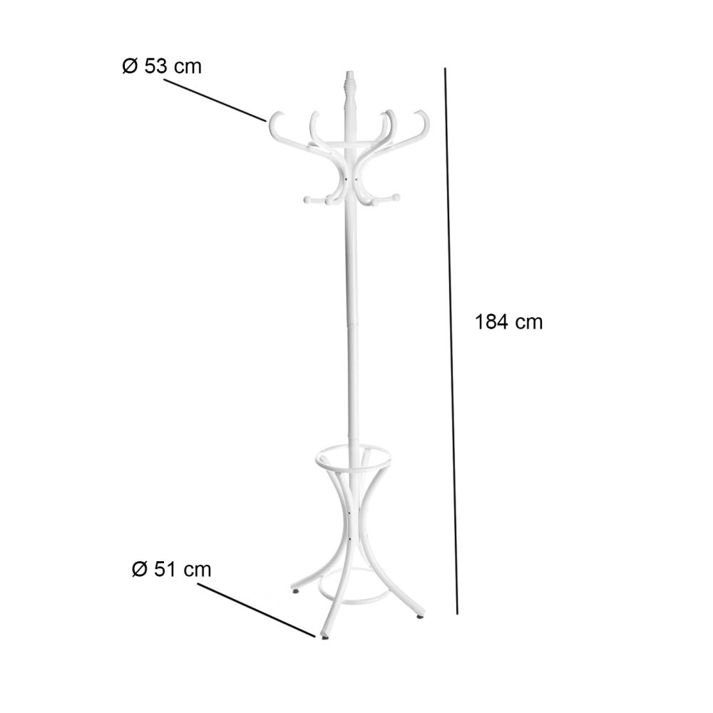 Lolahome Perchero De Pie Thonet 12 Brazos Con Paragüero