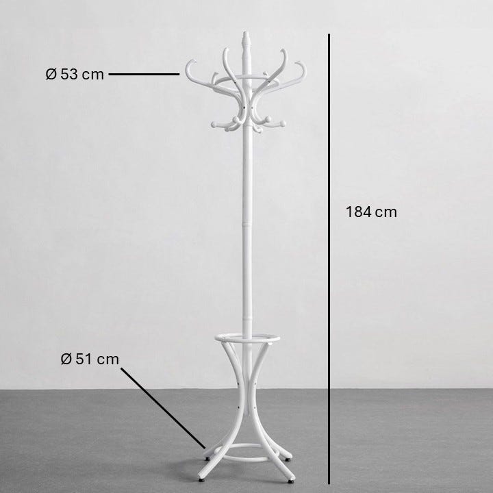 Lolahome Perchero De Pie Thonet 12 Brazos Con Paragüero