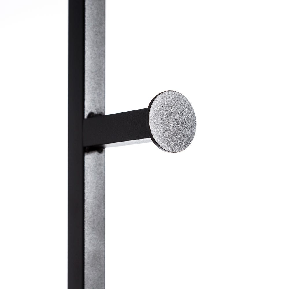 lolahome Perchero paragüero metálico negro de 170cm