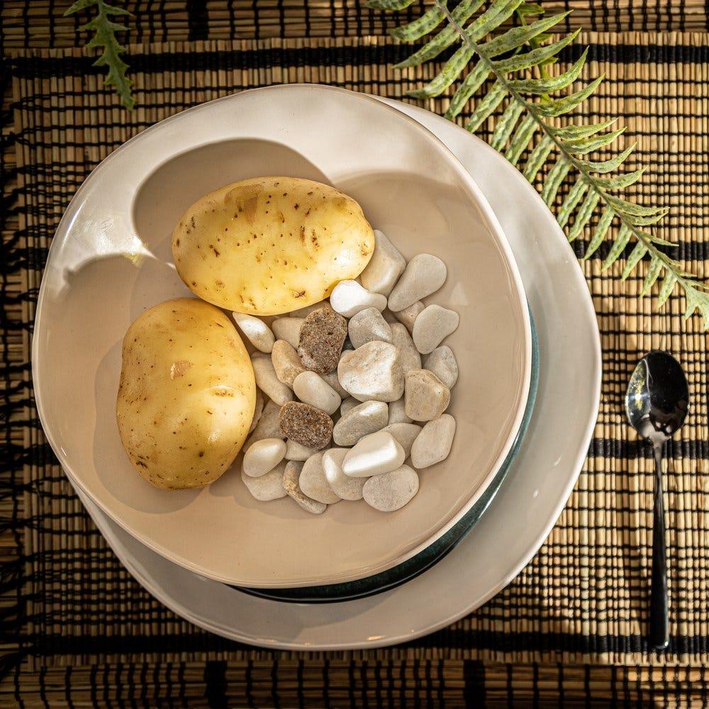 Lolahome Plato Postre Blanco De Porcelana Stoneware De Ø 20 Cm