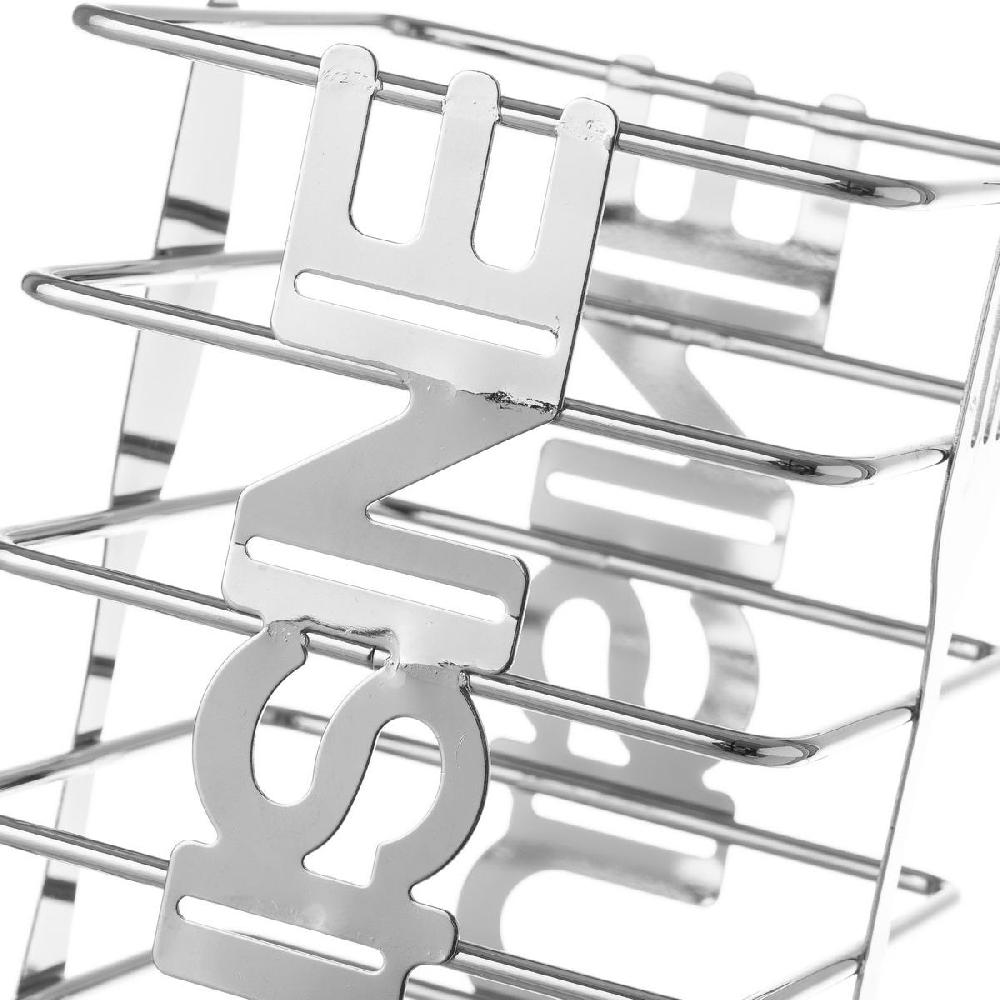 Lolahome Porta Utensilios De Rejilla De Metal Plateado De 10x10x16 Cm