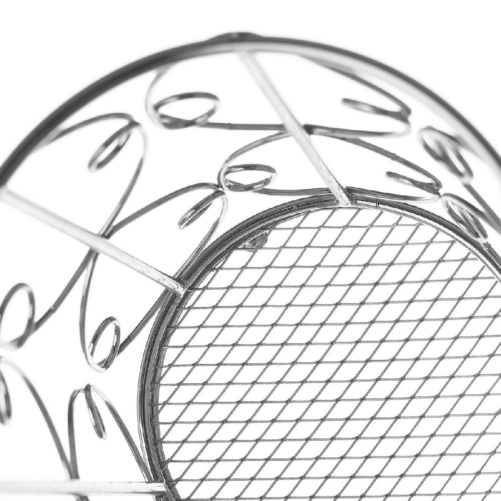 Lolahome Porta Utensilios Redondo Plateado De Metal Cromado De Ø 11x17 Cm