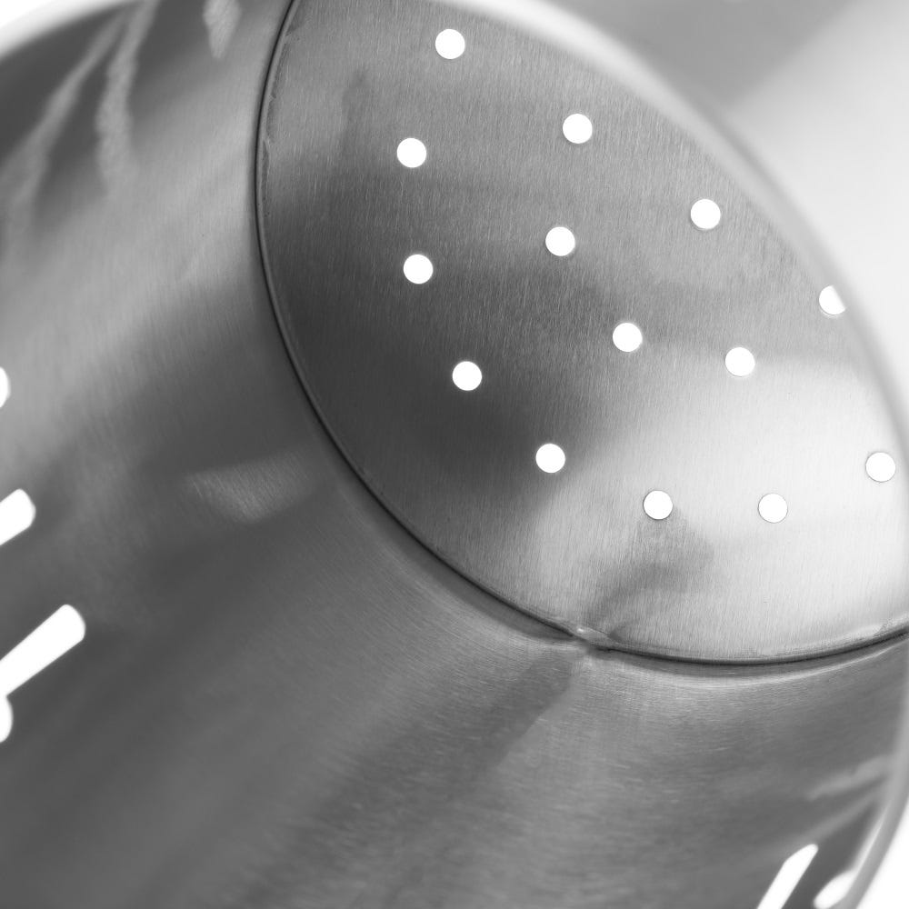 Lolahome Porta Utensilios Vaso De Acero Inoxidable Plateado De Ø 13x17 Cm