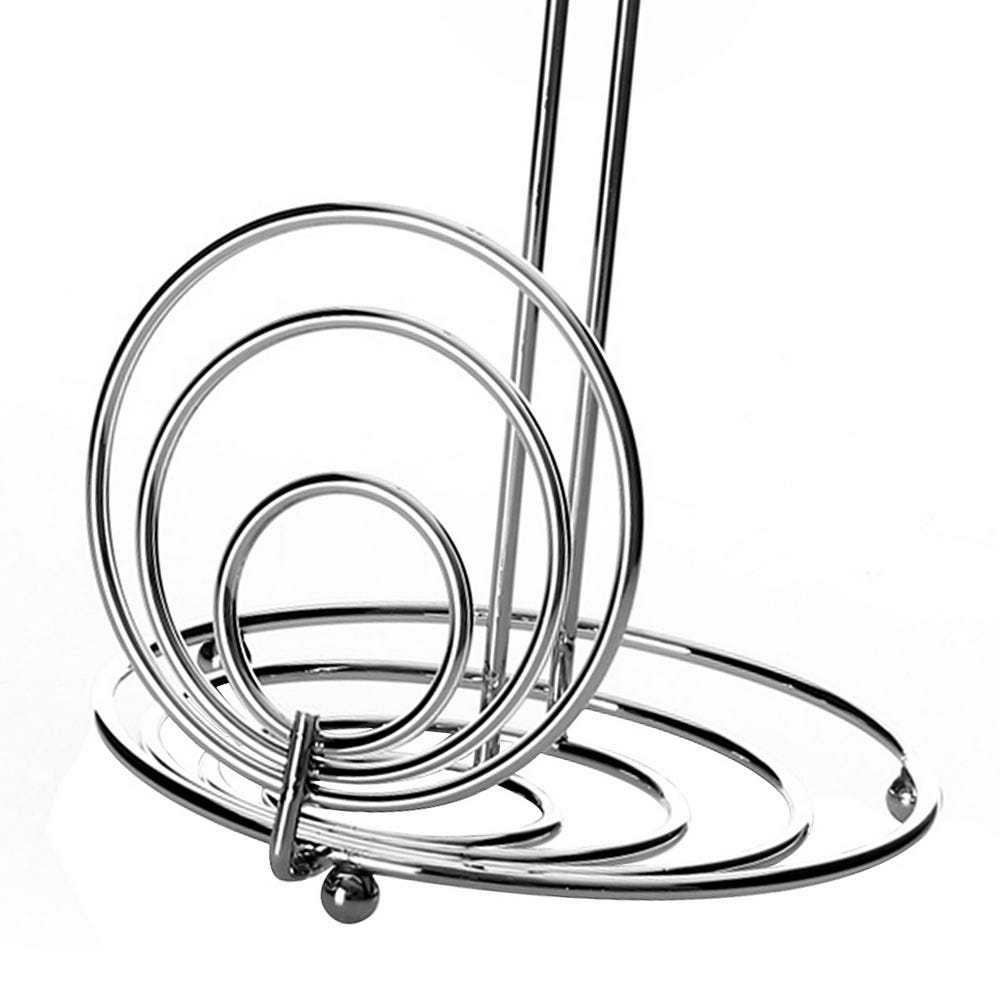 lolahome Portarrollos círculos plateado de metal cromado de Ø 14x31 cm