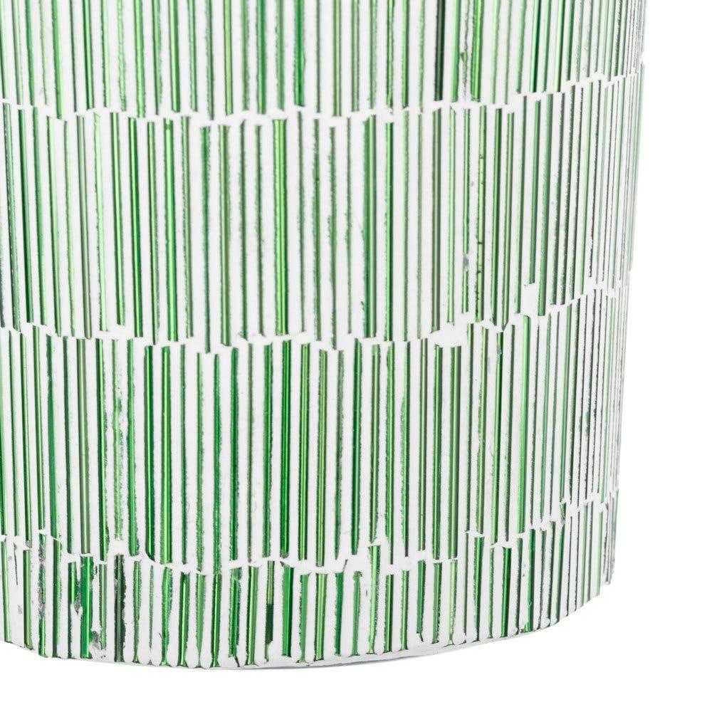 Lolahome Portavelas Moderno Verde Cristal De 13x10x10 Cm