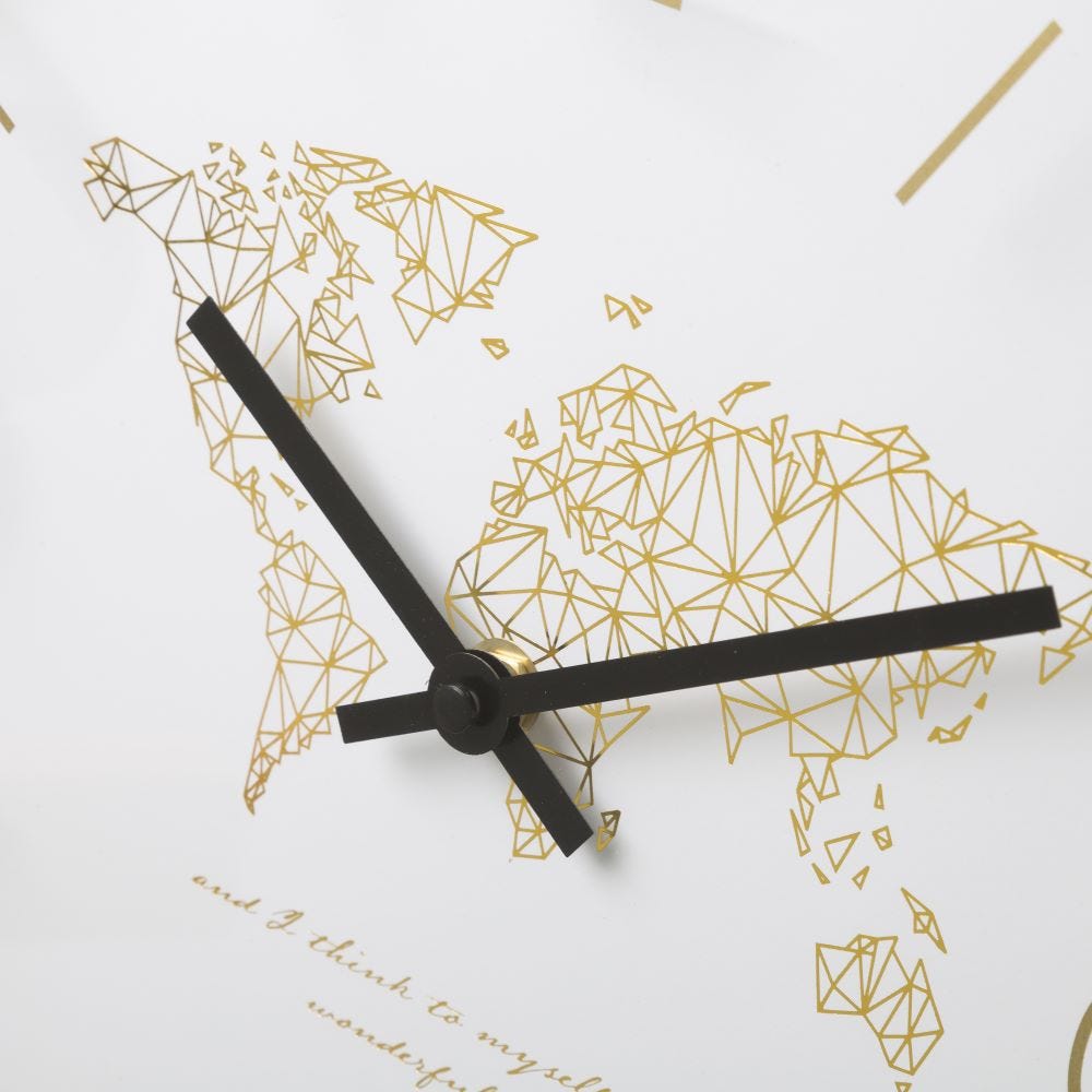 lolahome Reloj de pared nórdico beige de madera de 33 cm