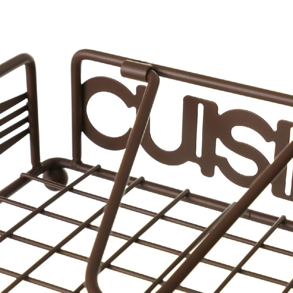 Lolahome Servilletero De Cocina Marrón De Metal De 18x18x7 Cm