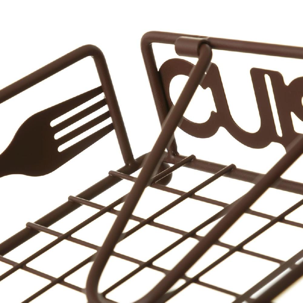 Lolahome Servilletero De Cocina Marrón De Metal De 18x18x7 Cm