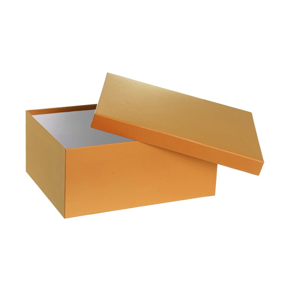 Lolahome Set De 10 Cajas Organizadoras De Cartón Forradas Con Papel Naranja