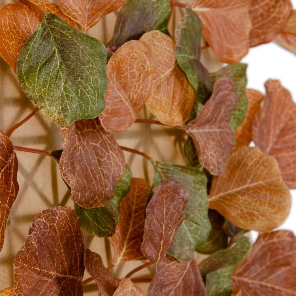 Lolahome Set De 12 Paneles Artificiales Jardín Vertical De Hojas Oncordadas Marrones De