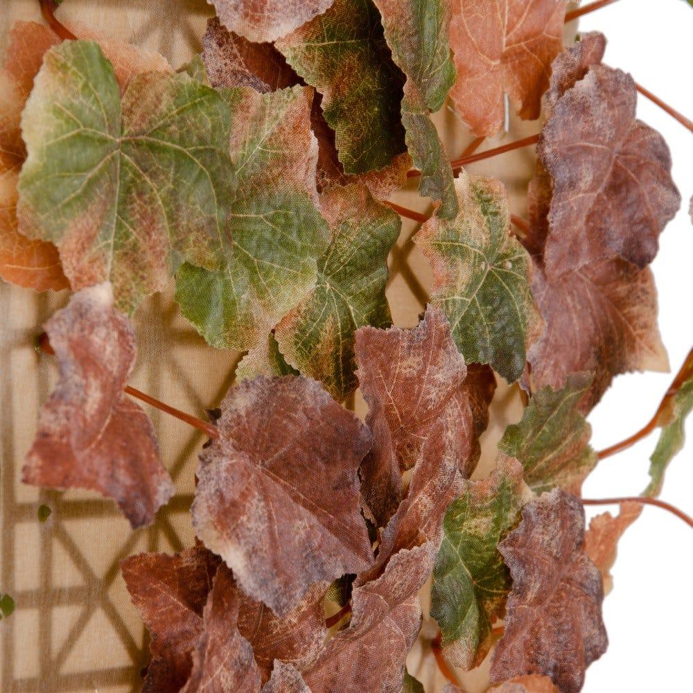 Lolahome Set De 12 Paneles Para Jardín Vertical De Hojas Dentadas Marrones De 30x30 Cm