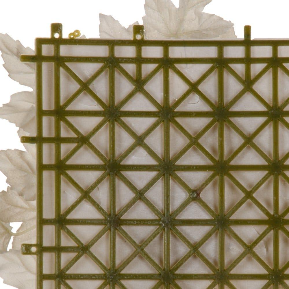 Lolahome Set De 12 Paneles Para Jardín Vertical De Hojas Dentadas Verdes De 30x30 Cm