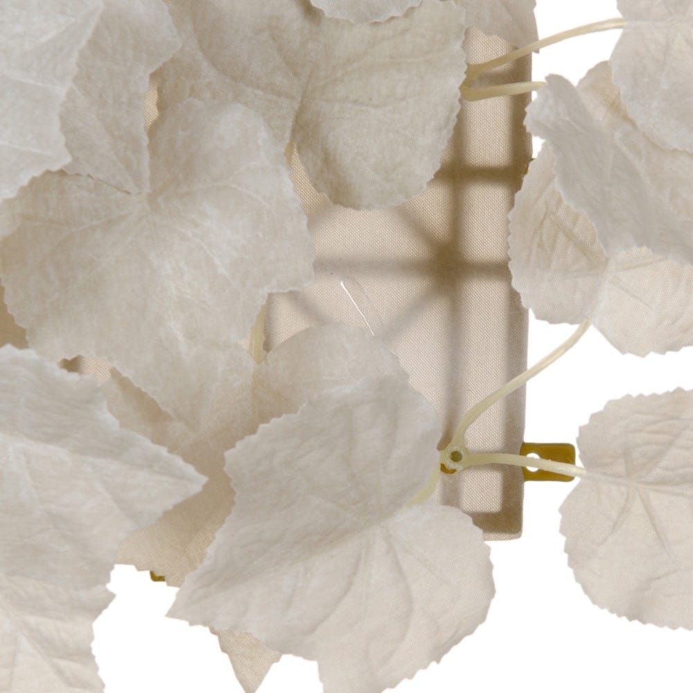 lolahome Set de 12 paneles para jardín vertical de hojas dentadas blancas de 30x30 cm