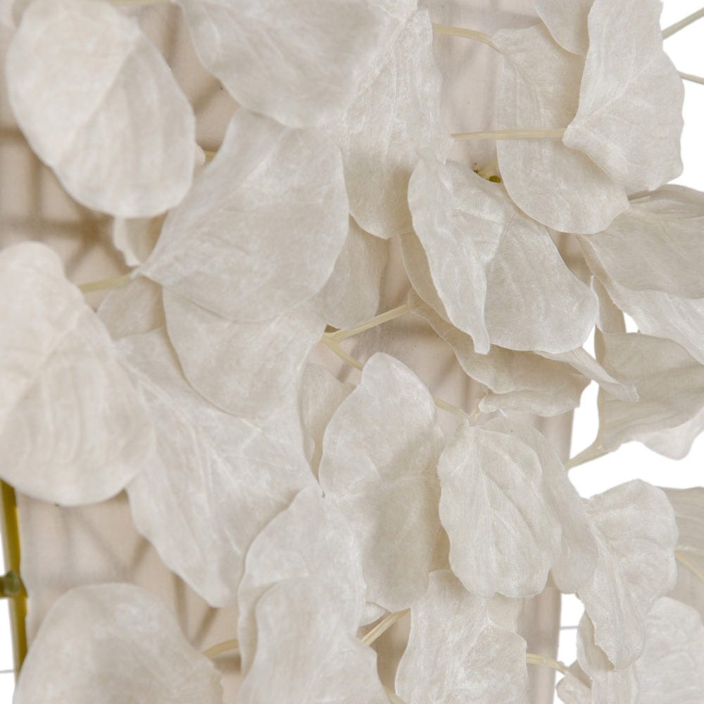 Lolahome Set De 12 Paneles Para Jardín Vertical De Hojas Oncordadas Blancas De 30x30 Cm