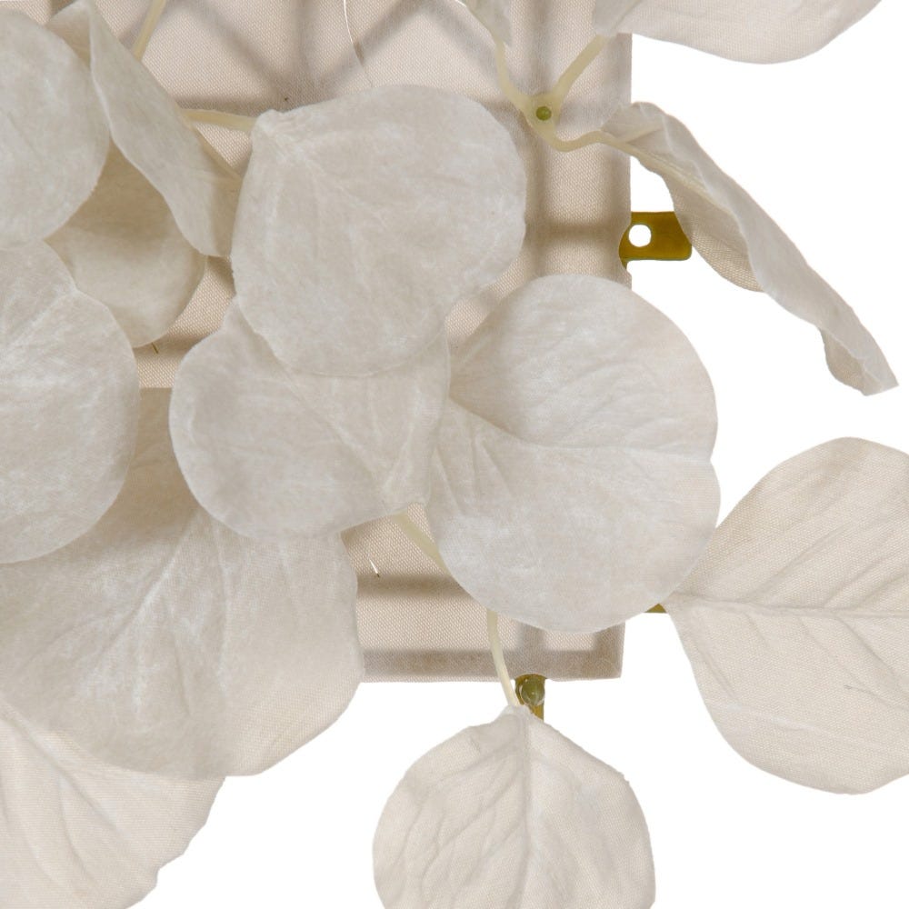 lolahome Set de 12 paneles para jardín vertical de hojas oncordadas blancas de 30x30 cm