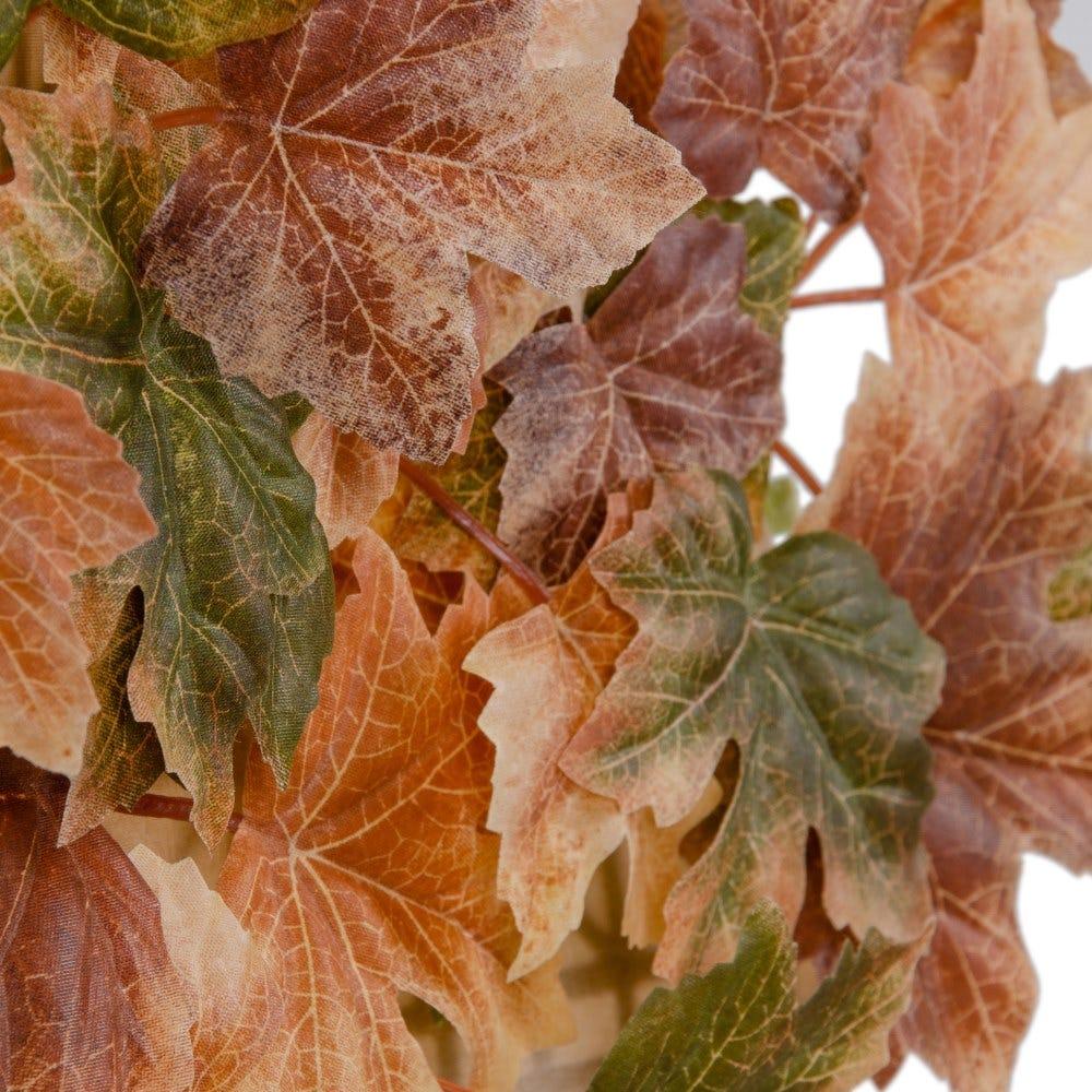 Lolahome Set De 12 Paneles Para Jardín Vertical De Hojas Palmeadas marrones De 30x30 Cm